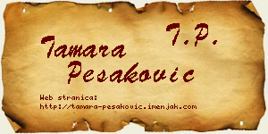 Tamara Pešaković vizit kartica
